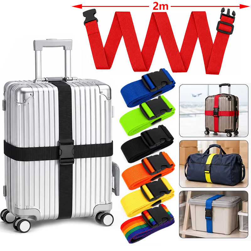 Travel Packing Cube - 2m Adjustable Luggage Strap Cross Belt