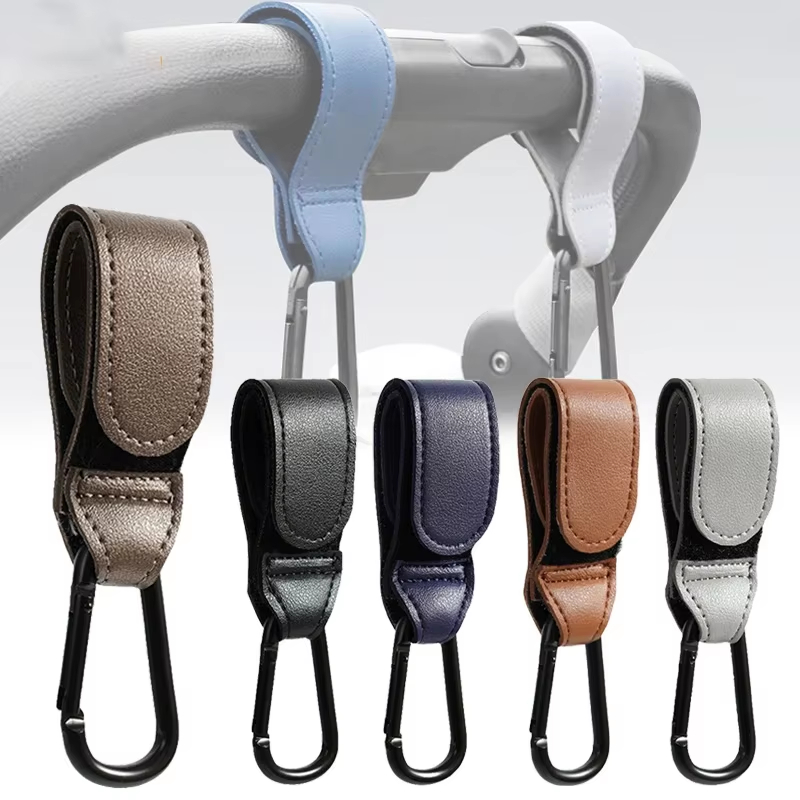 Travel Accessories For 6 Year Old - 2Pcs Leather Cart Hooks Baby Stroller