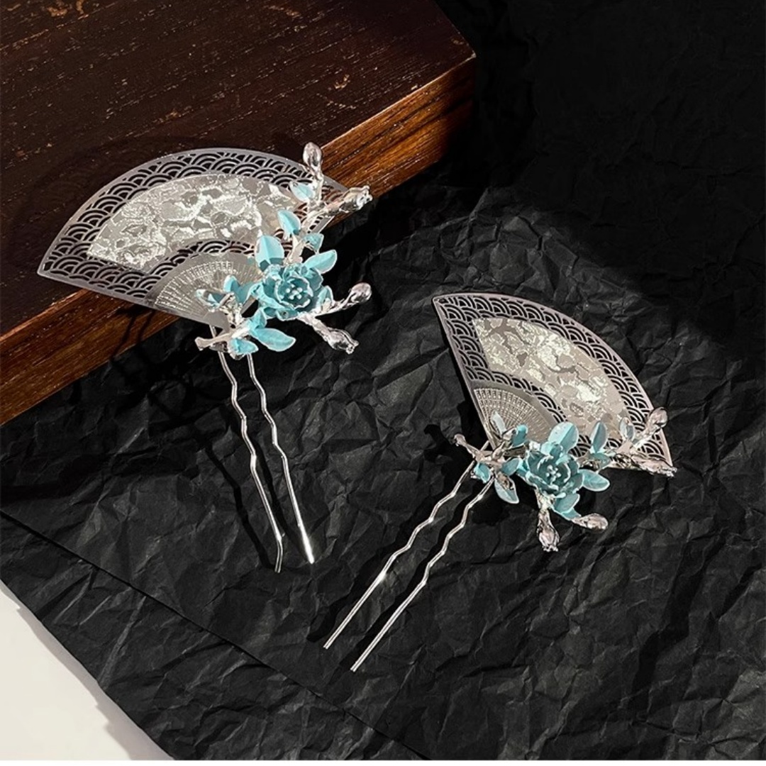 Travel Accessories Deals - New Chinese-Style Fan-Shaped Hairpin, Exquisite, Light