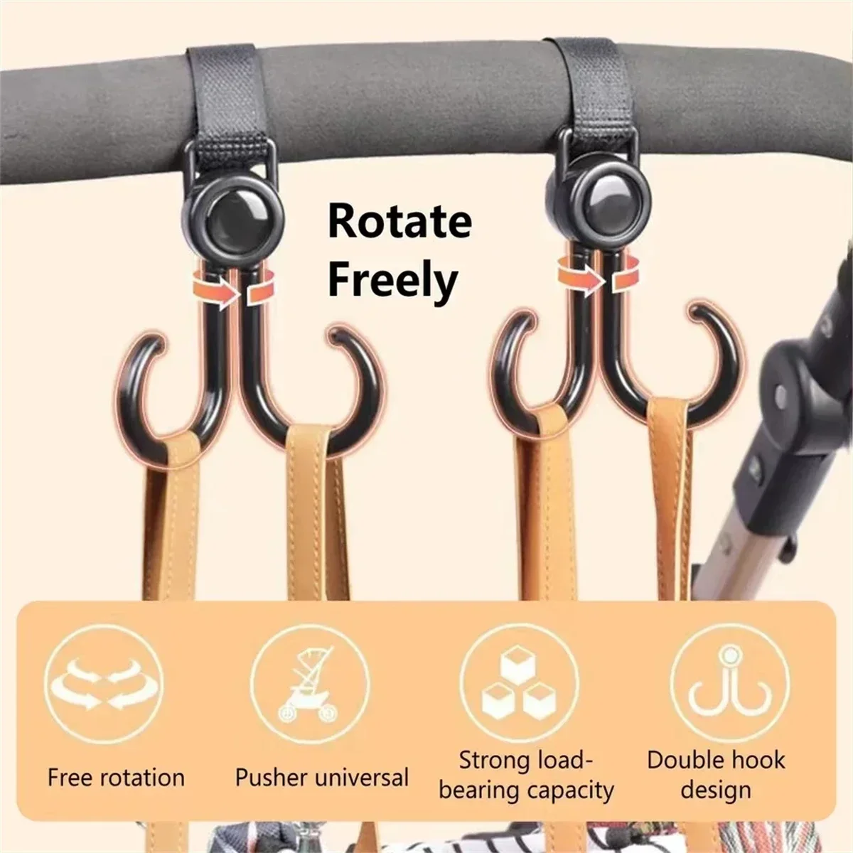 Rotatable Double Hooks Baby St - Travel Accessories Baby recension och pris