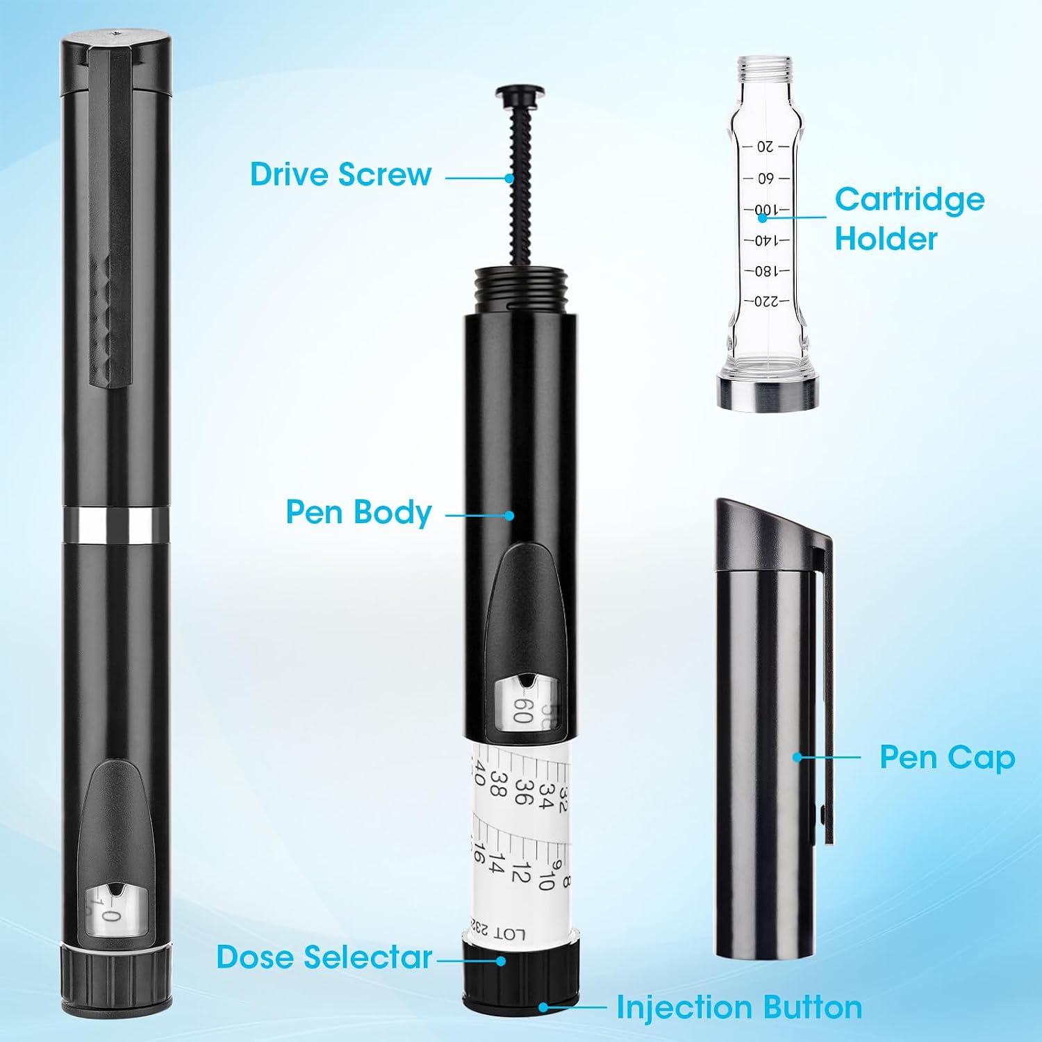 60 Units Peptide Pen Injector  - Travel Accessories Personalised recension och pris