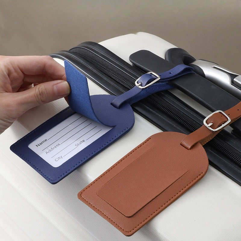 Women Men Luggage Tags PU Leat - Travel Accessories List recension och pris