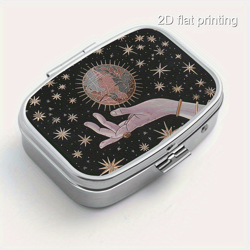 A Square Metal Box with Two Co - Accessories Travel Jewelry Box recension och pris