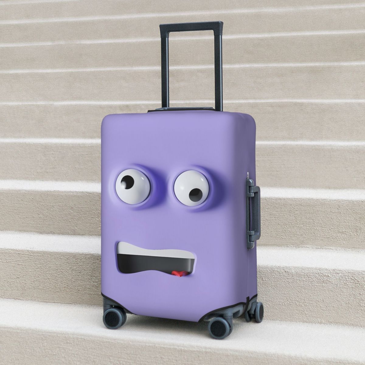 Funny Expression Printed Suitc - Travel Accessories To 3D Print recension och pris