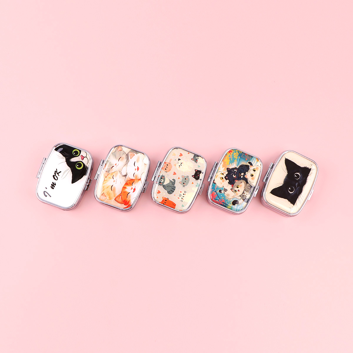 Black Cat Pill Boxes Cartoon A - Accessories Travel Jewelry Box recension och pris