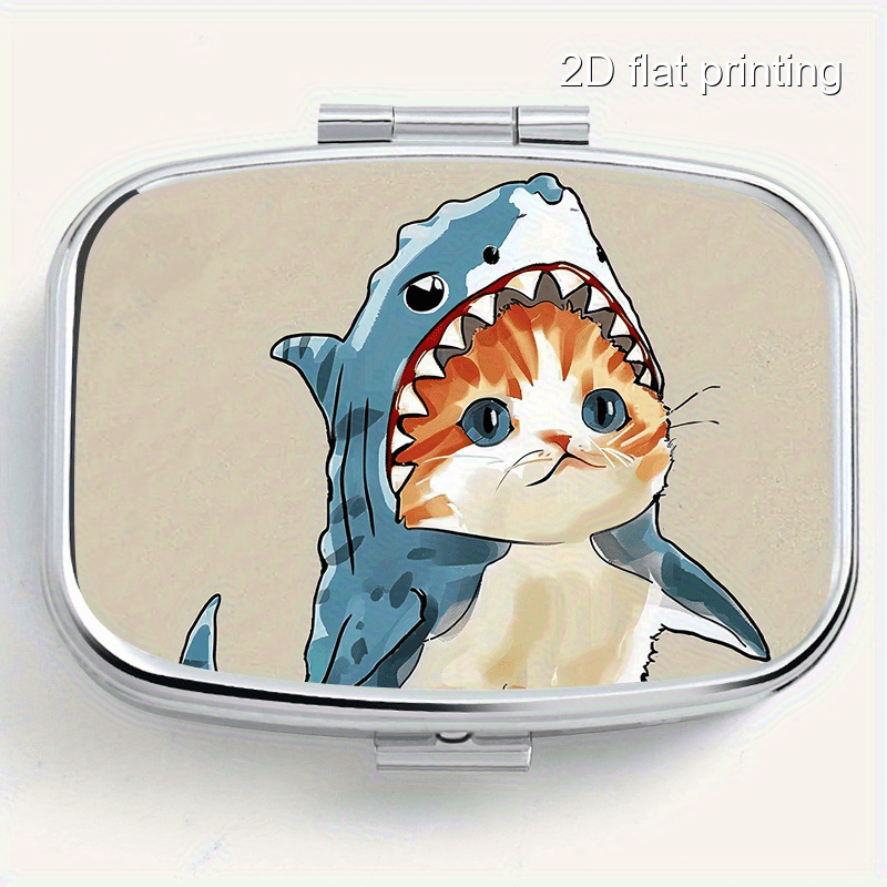 1 Square Metal Box with Shark  - Accessories Travel Jewelry Box recension och pris