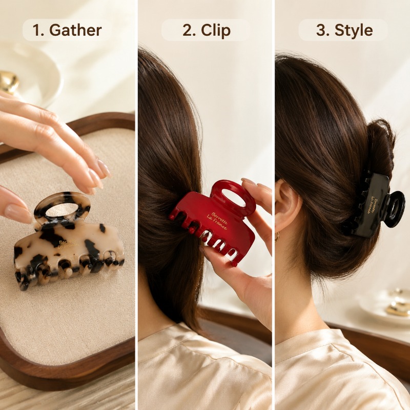 French Medium Hair Claw Clips  - Travel Accessories Unisex recension och pris