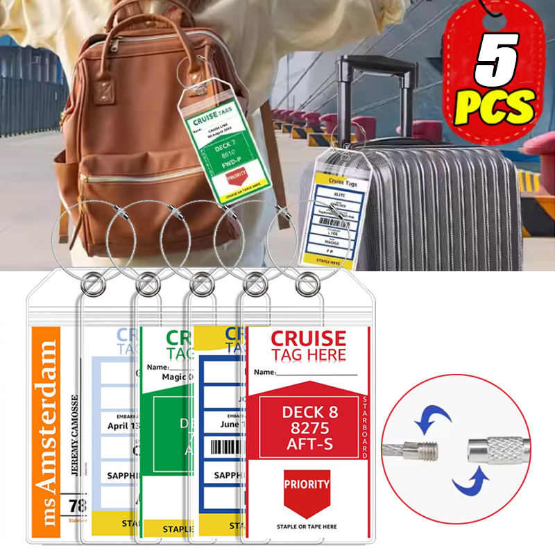 5Pcs Transparent Cruise Luggag - Travel Accessories List recension och pris