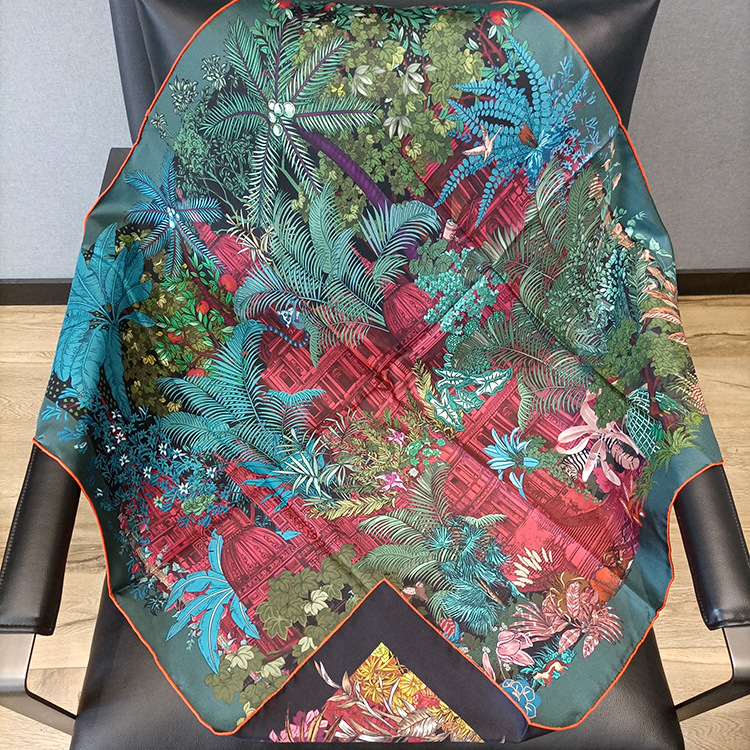 Silk Scarf 90CM Women Hand Rol - Travel Accessories Designer recension och pris