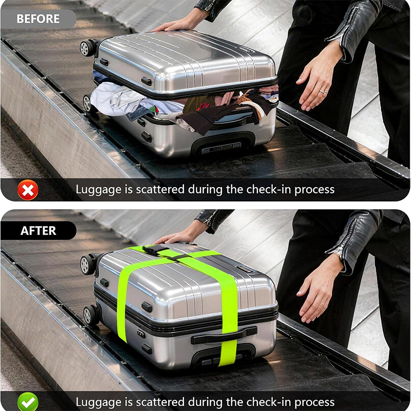 2m Adjustable Luggage Strap Cr - Travel Packing Cube recension och pris