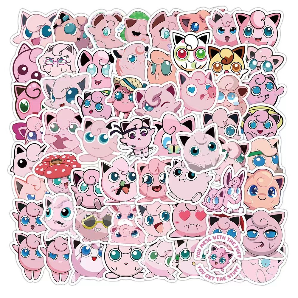 Pokémon 50 Cute Jigglypuff Sti - Travel Accessories Cute recension och pris