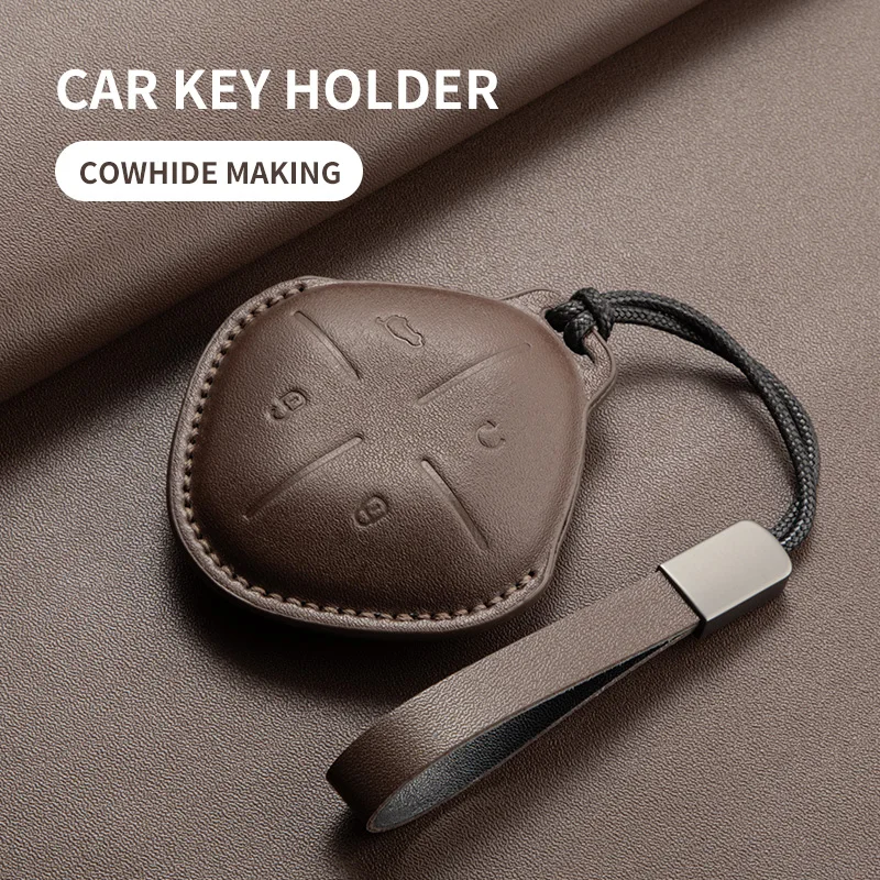 Leather Car Key Case Cover She - Travel Accessories 2022 recension och pris