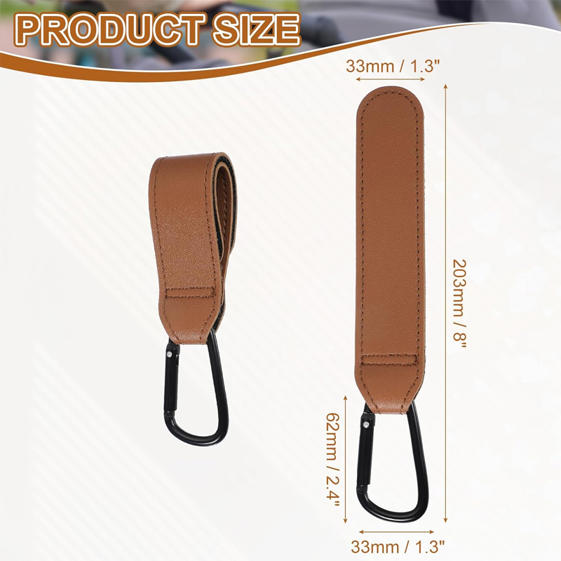 2Pcs Leather Cart Hooks Baby S - Travel Accessories For 6 Year Old recension och pris