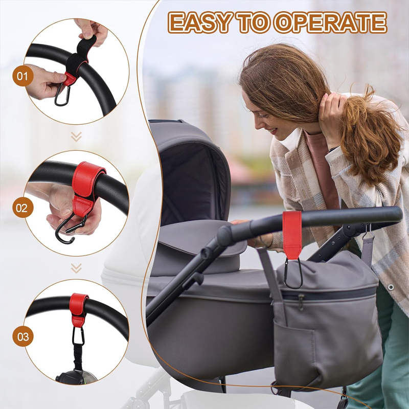 2Pcs Leather Cart Hooks Baby S - Travel Accessories For 6 Year Old recension och pris