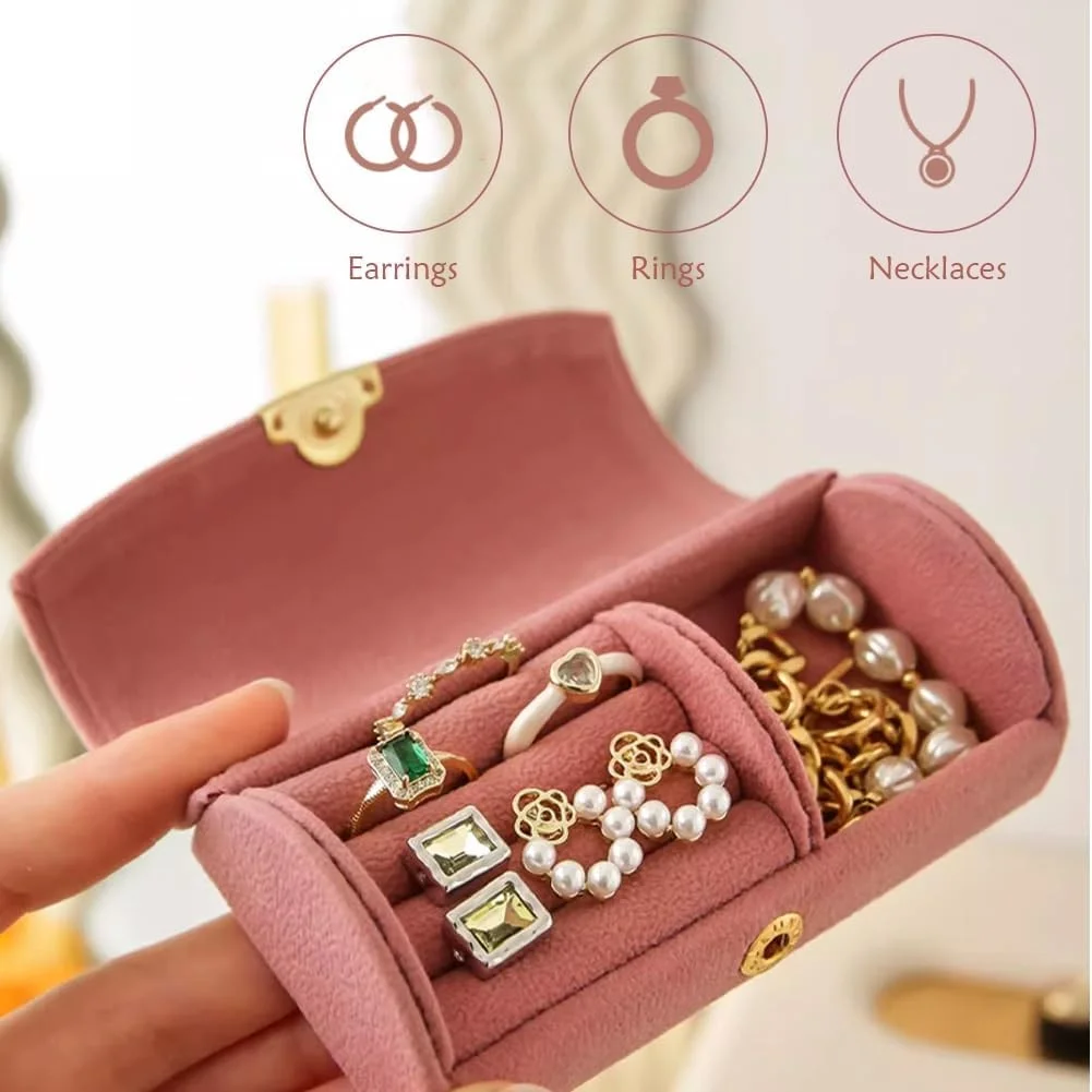 Portable Travel Velvet Jewelry - Accessories Travel Jewelry Box recension och pris