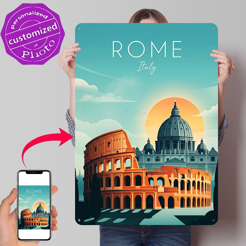 Rome Travel Metal Poster Perfe - Travel Accessories Rome recension och pris
