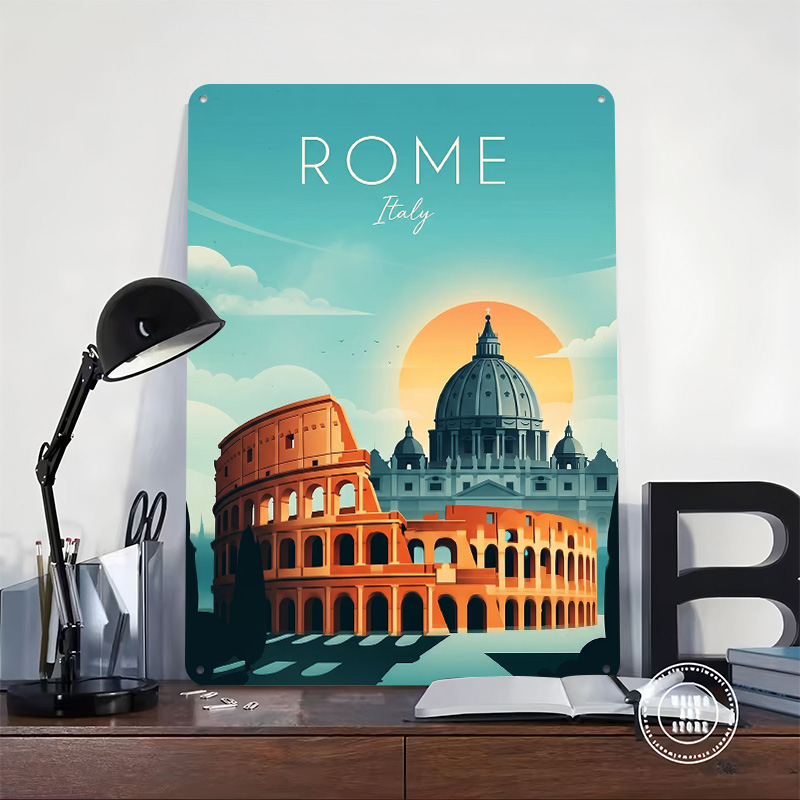 Rome Travel Metal Poster Perfe - Travel Accessories Rome recension och pris
