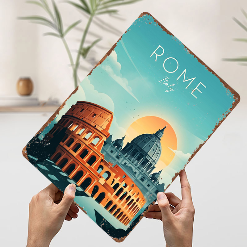 Rome Travel Metal Poster Perfe - Travel Accessories Rome recension och pris