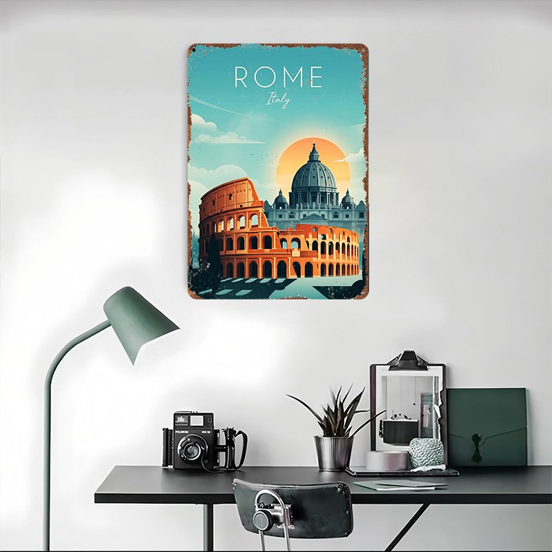 Rome Travel Metal Poster Perfe - Travel Accessories Rome recension och pris